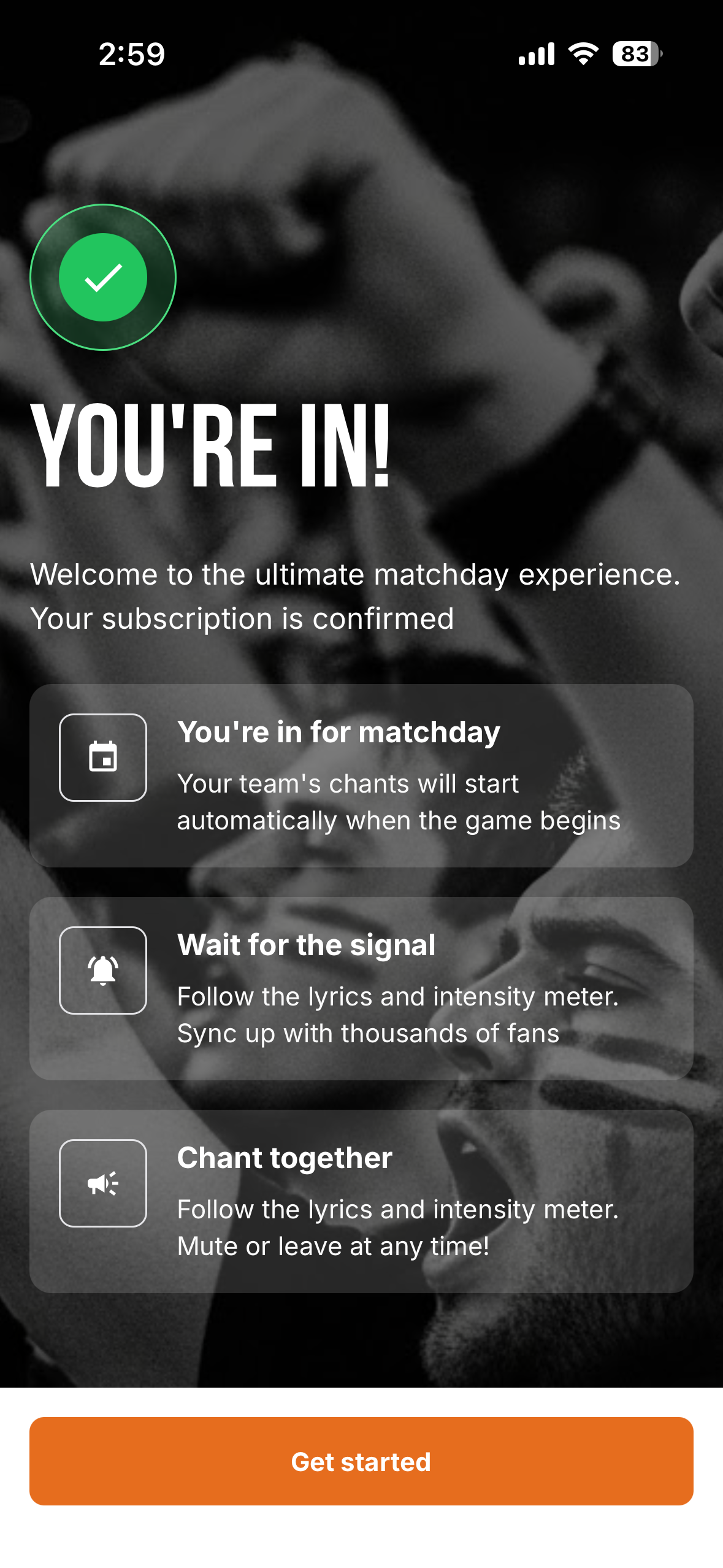ChantMaster subscription screen